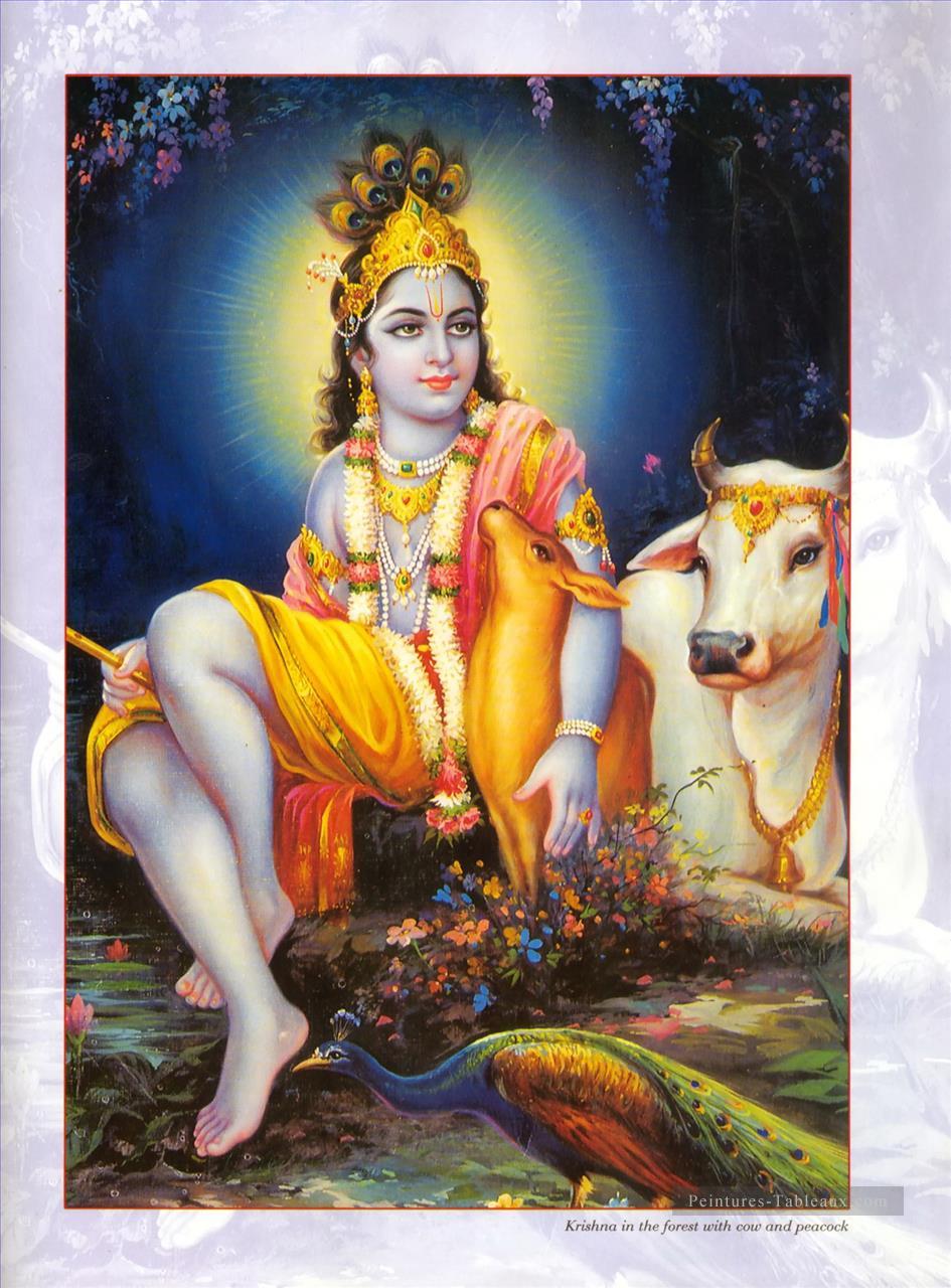 Radha Krishna 29 hindou Peintures à l'huile